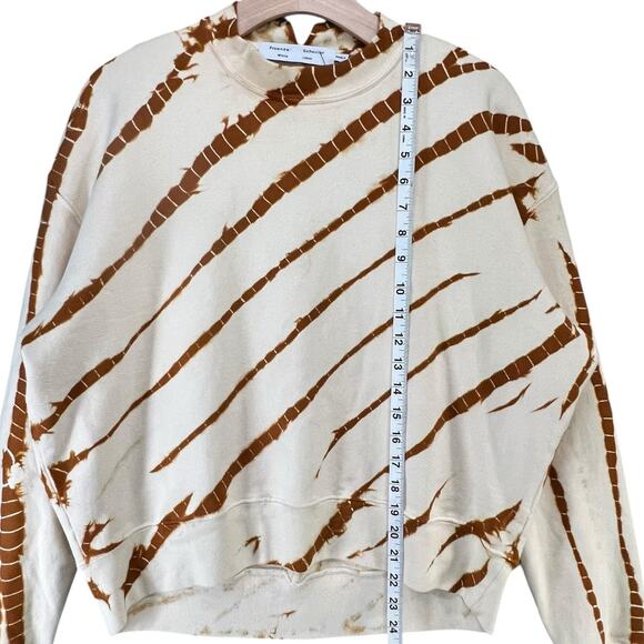 Proenza Schouler White Label Sweatshirt Womens XS Ecru Brown Tie Dye Chic USA - Picture 9 of 14